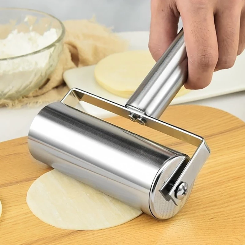 

Stainless Steel Double Head Rolling Pin Non-Stick Dough Pastry Roller for Noodles Pizza Pies Kitchen Dumplings Baking Tool