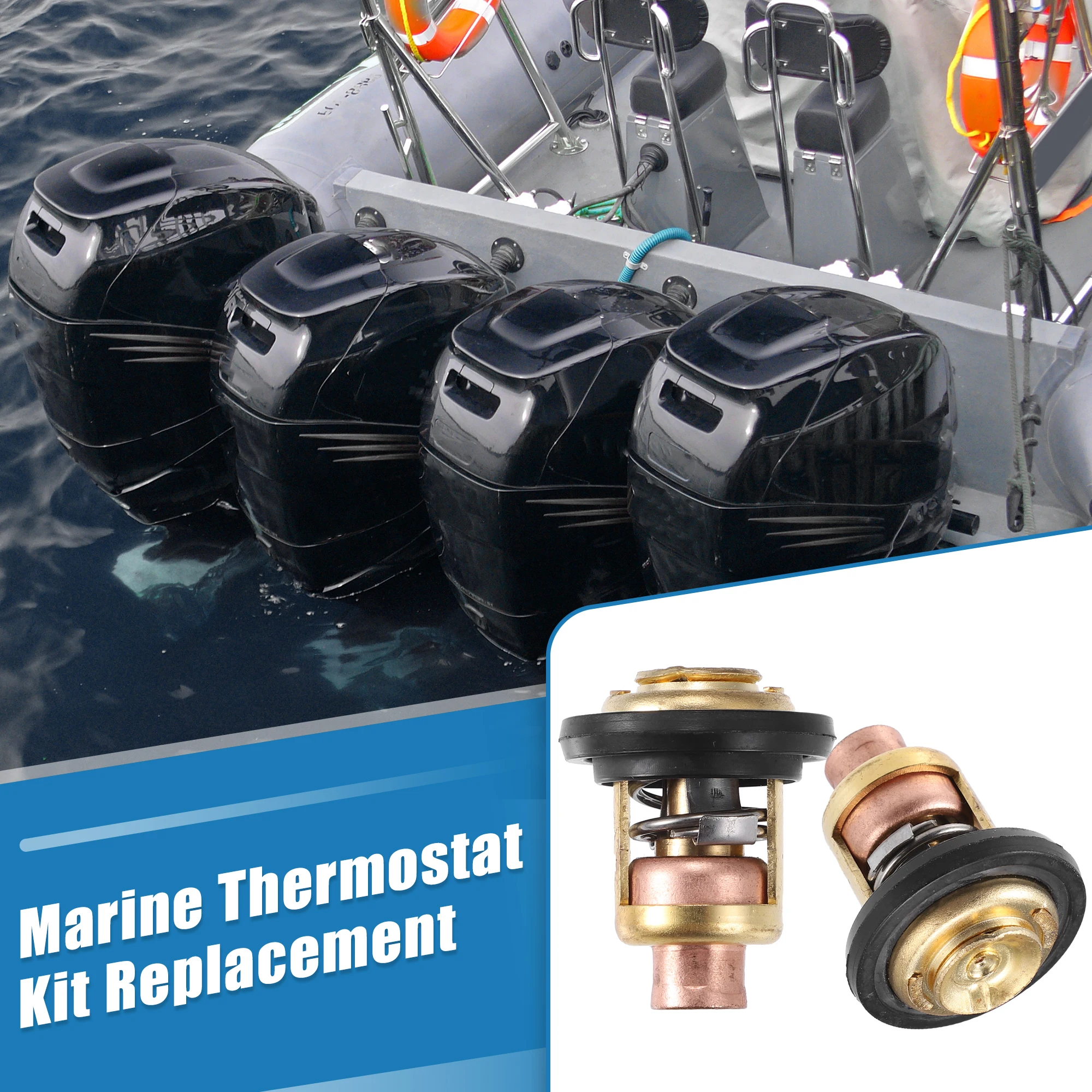 

X Autohaux 2 шт. комплект морского термостата для Mercury Marine V-6 135-150 175 200HP 143 градусов
