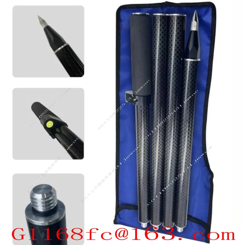 Carbon Fiber Rod Four-section Splicing Type Convenient Measuring Rod Total Station Matching Prism Universal Centering Rod