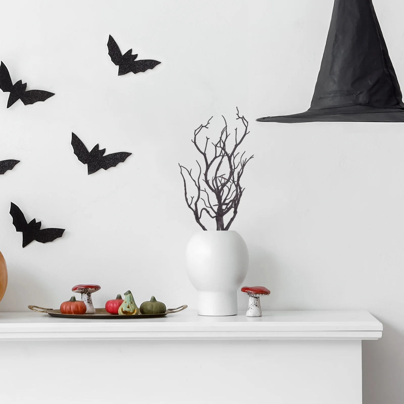 

4Pcs Artificial Dried Antlers Branches Plastic Decorative Twigs Vase Filling DIY Antler Headband Craft Supplies