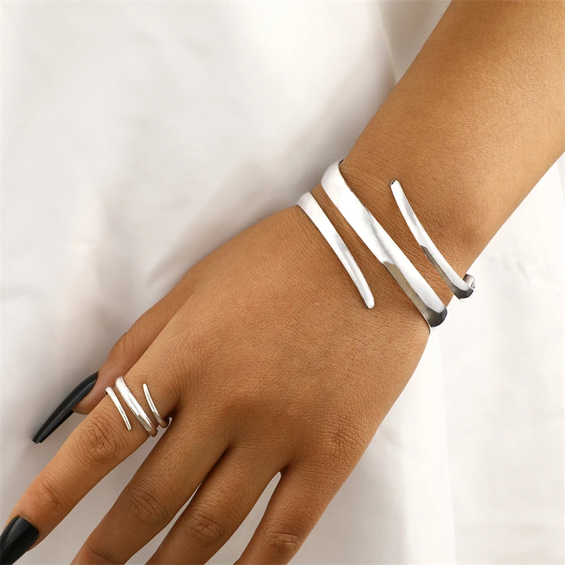 Women Accessories In Wholesale - Metal Gloss Snake Jewelry Sets Fashion