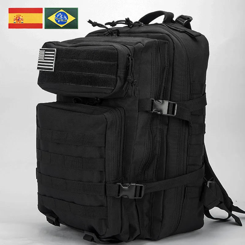 Imagem -03 - Mochila Tática Camuflada para Homens e Mulheres Mochila Esportiva Caça e Trekking Bolsa Militar para Caminhadas Nylon Azul Marinho e Rosa 30l 50l