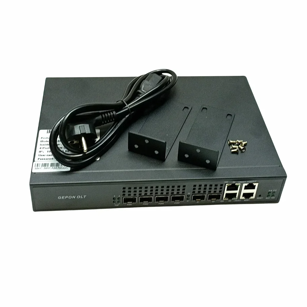 Original MINI 4PON Ethernet Patch Cord 4-Port AC100-240V Fiber Optic OLT for Fiber Network Use