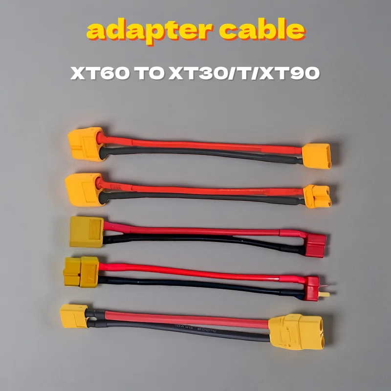 XT60 adapter cable, XT60 to XT30/T/XT90 male to female adapter cable, silicone cable 10CM