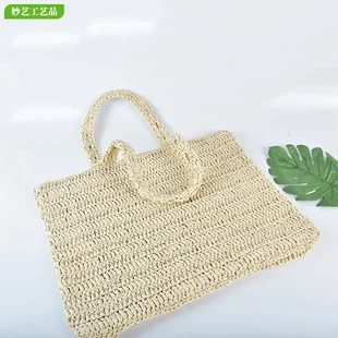 Fashion Large Capacity Straw Tote Bag Designer Letters Women Handbags Handamde Woven Summer Beach Bag Casual Straw Bag