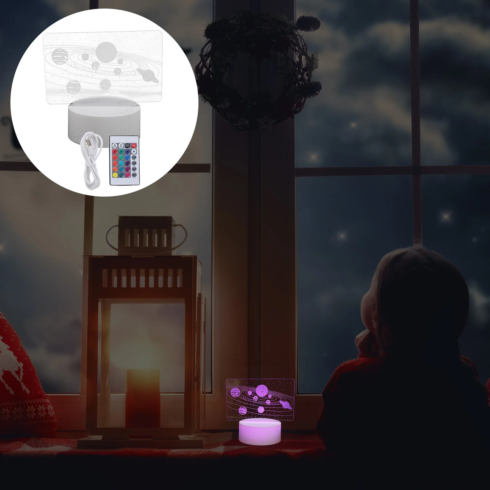 

Уникальный ночник с 3D-иллюзией в виде космонавта, акриловый светильник для детской спальни, декор для стола, USB-зарядка, крутой LED-подарок