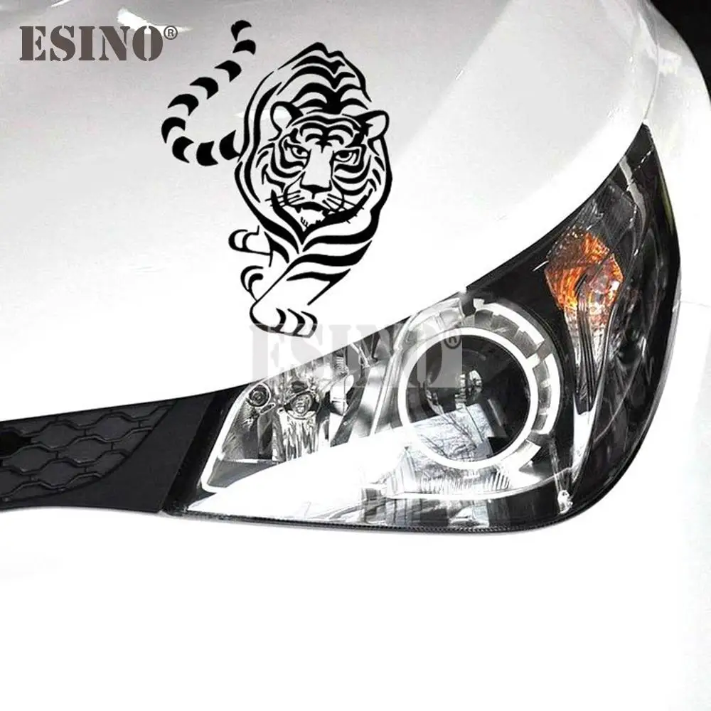 New Design Auto Car Styling Decal Cartoon Animal King Tiger Car Sticker Bumper Body Hood Windshield PVC Carving Decal l Vinyl