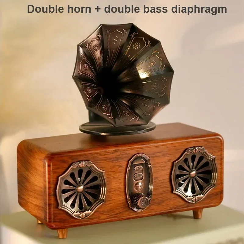 

Retro Wireless Bluetooth Speaker High Aesthetic Radio Small Card Insertion USB Flash Drive Subwoofer Home Mini Boom Box