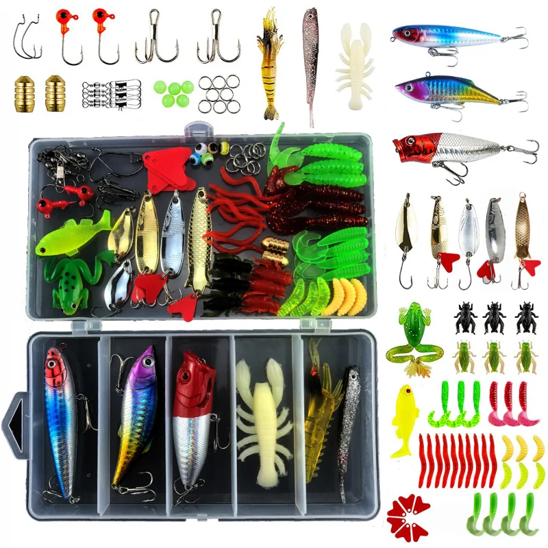 Fishing Bait78Pieces Lure Suit Popular Bait Suit MinoVIBMetal Sequins Composition Exclusive for Cross-Border Fishing Gear