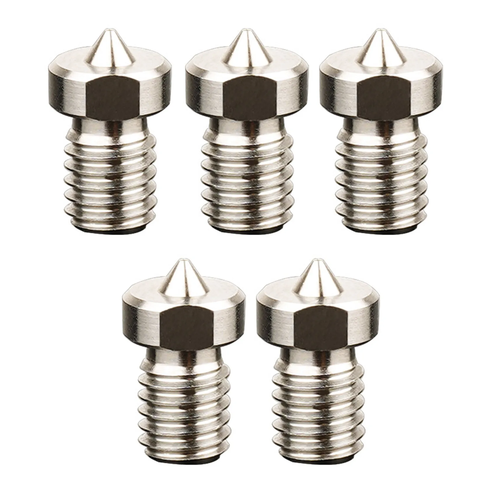 5 Pcs Titanium Alloy Nozzle 0.3mm/1.75mm Thread Extruder Print Head Nozzle for 3D Printers Motor Couplings Nozzle