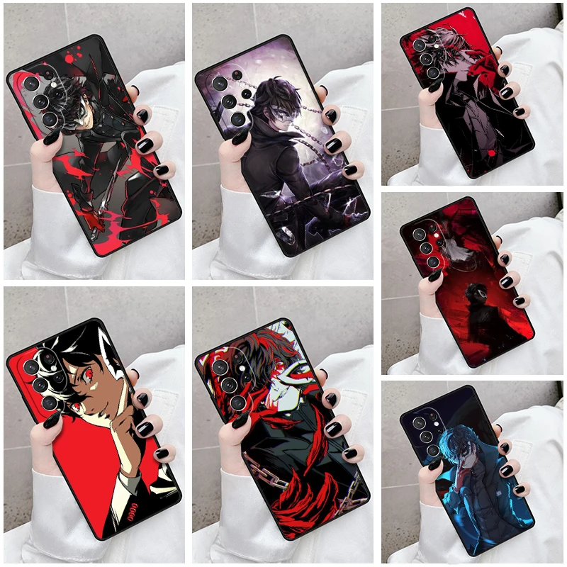 Phone Case For Samsung Galaxy S24 S23 S21fe S22 Ultra Plus Note 10 20 S8 S9 S10 Cover Persona 5