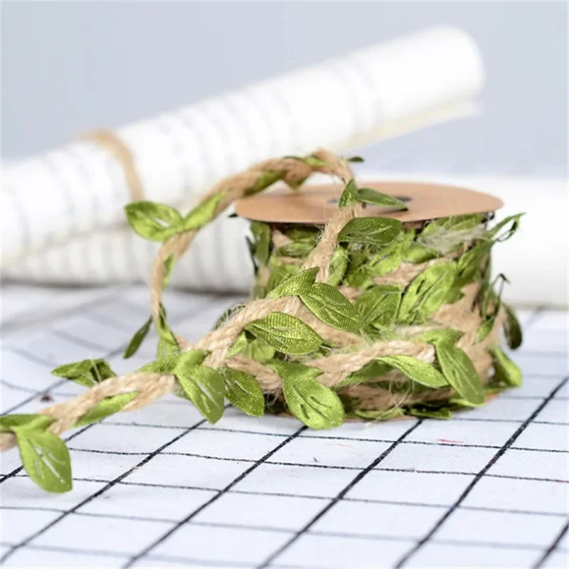Hemp Rope With Fake Green Leaves Length 10 Meters Hunting Rifle Wrap Twine Camouflage Tree Stand Blind Cover-CLEARANCE SALE view 6
