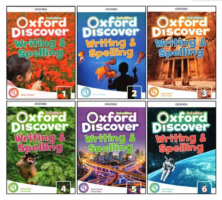 

6 Boooks Oxford Discover Writing and Spelling 2nd Edition Primary School Student Textbook Practice Kids English Learning Book