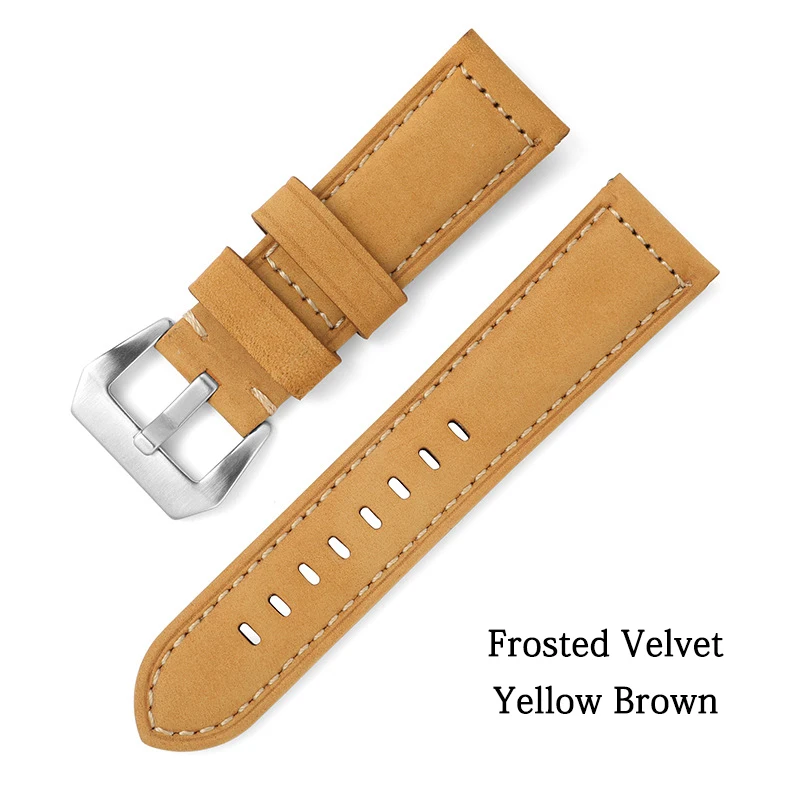Ремешок для часов универсальный, браслет из воловьей кожи на голове, большой размер, 20 мм 22 мм 24 мм 26 мм