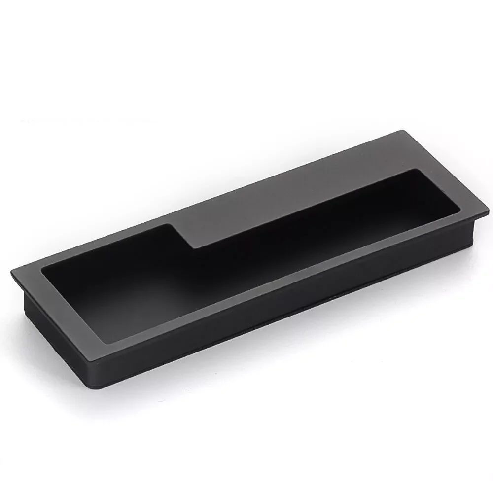 Maniglia per porta push-pull invisibile, set di maniglie, nero moderno, design nascosto, installazione facile, adatta per armadi, porte