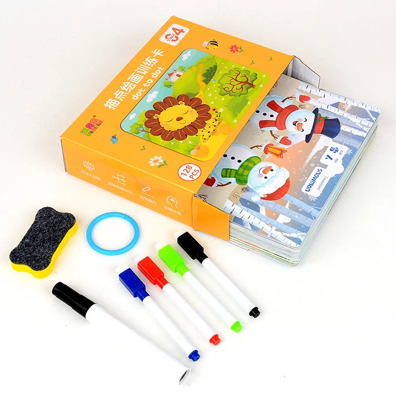 The Pen Control Training Card Practice for Erasing Pens Copying Numbers Tracing Pens Connecting Lines and Concentration Training