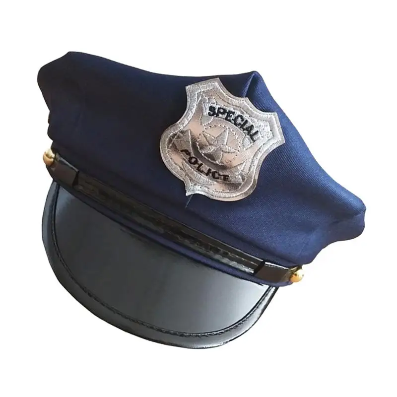 Hat Captain Police Cosplay Cap Dress Navy Costume Kids Officer Policeman Party Cop Props Play Role Ship Boat Fancy Marine Yacht