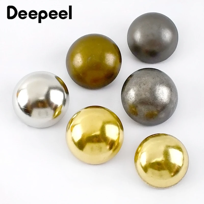 20Pcs Deepeel 15-25mm Okrągłe metalowe guziki Grzyb Trzonek Dekoracyjna klamra Vintage do dżinsów Kurtka Odzież Materiał do szycia