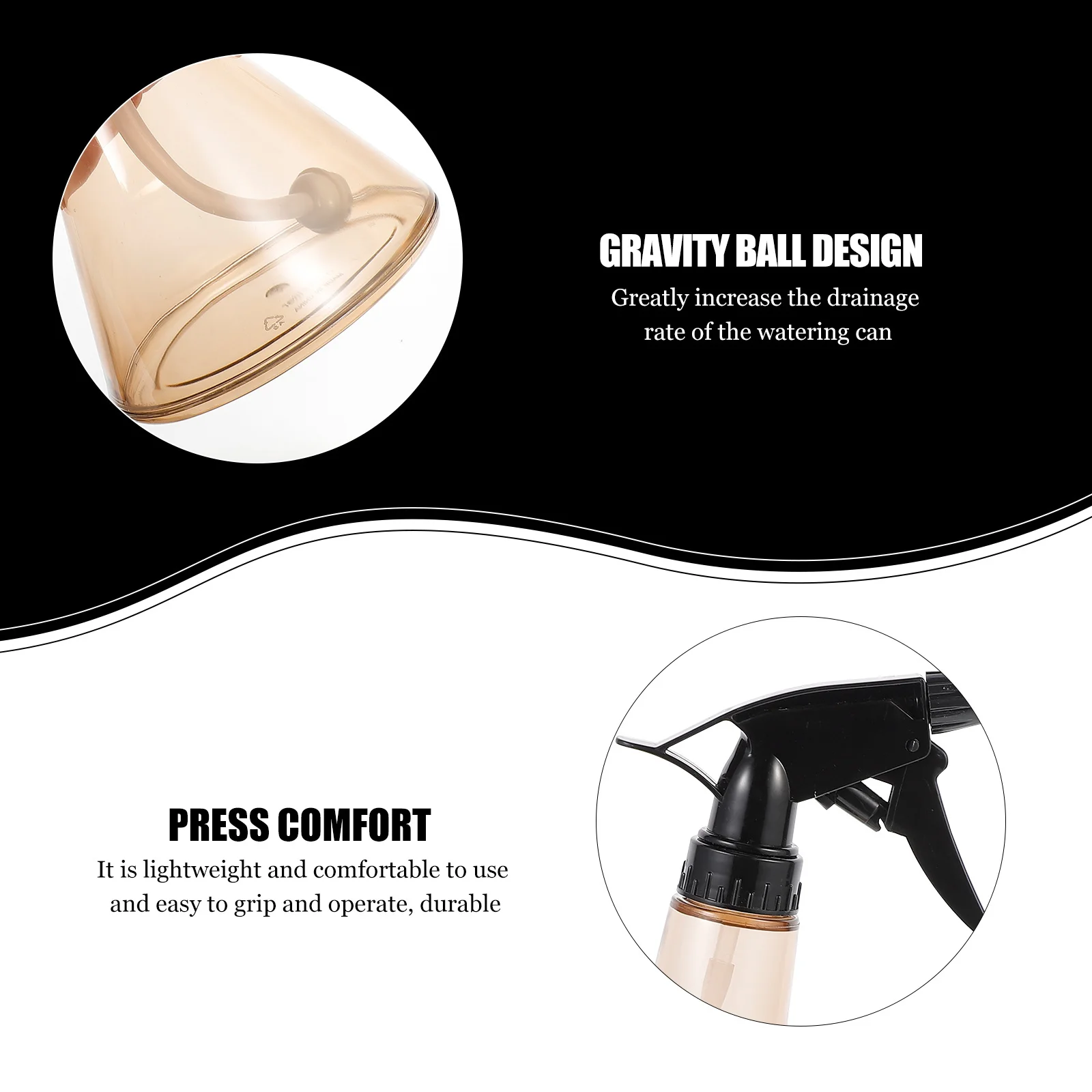 

Gravity Ball Watering Can Extended Rod Lightweight Plastic Spray Bottle For Home Garden Bonsai Alcohol Spraying Multi-Purpose