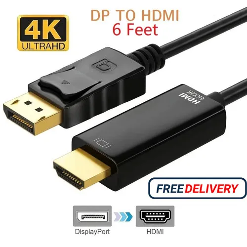 1.8m/3m DP HDMI Connection Wire 4K 1080P Resolution Gold-plated DisplayPort Adapter Cable For Laptop Monitor Screen