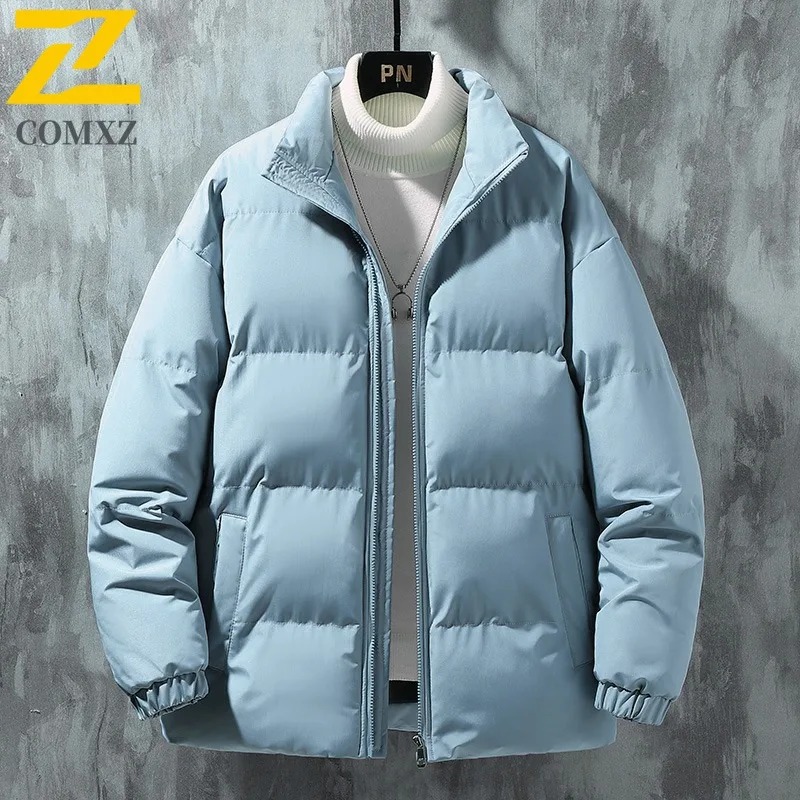Doudoune épaisse pour homme, couleur unie, multi-poches, manteau de Camping en plein air, grande taille, vêtements de travail rembourrés en coton, nouvelle collection automne