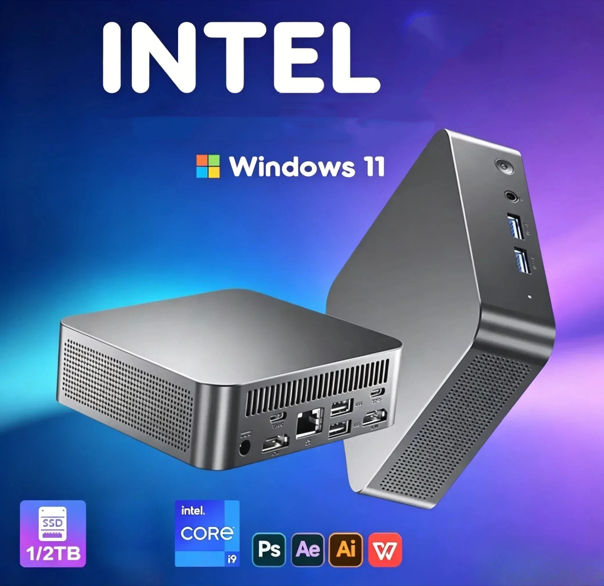 New Compact Intel Core N150 Win11 16GB RAM 1TB/2TB WiFi6+BT5.2 4K Ideal for Work High‑Performance Mini Desktop PC