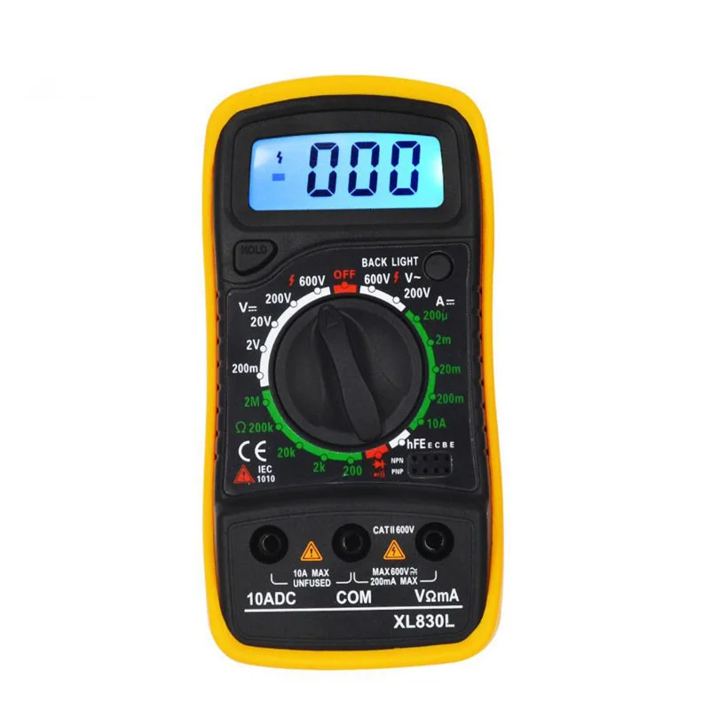Imagem -05 - Multímetro Elétrico Digital Portátil Luz de Fundo Amperímetro Voltímetro Ohm Tester Handheld Lcd ac dc Mastech