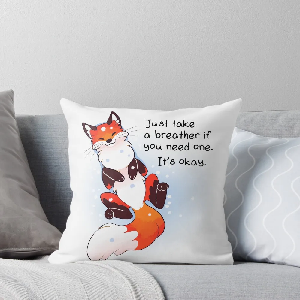 

Just Take a Breather If You Need One Snowy Fox Throw Pillow Christmas s Covers Christmas Pillows Decorative Cushion Cover pillow