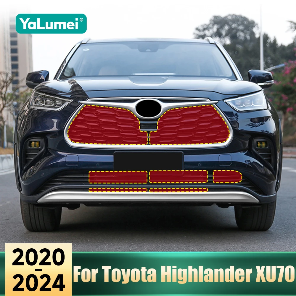 

For Toyota Highlander XU70 Kluger Hybrid 2020 2021 2022 2023 2024 Car Front Grille Insect Screening Mesh Net Anti-mosquito Cover