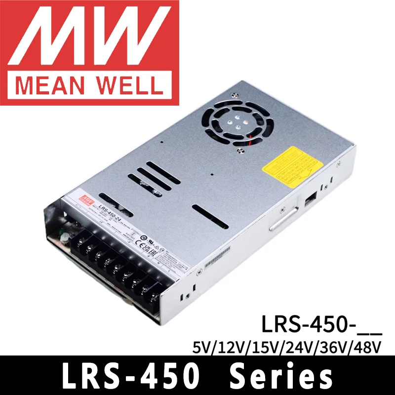 Mean Well LRS-450-5/12/15/24/36/48 meanwell 450W AC to DC Single Output Switching Power Supply online store
