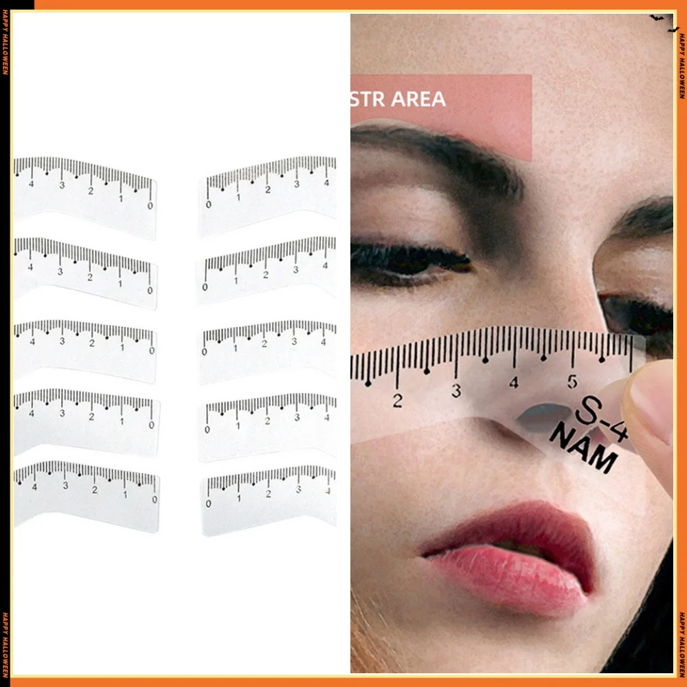 Règle de conception de sourcils, 5 paires, modèle de définisseur de sourcils, carte de style, pochoirs de mise en forme, outils de maquillage utiles, règle de dessin rapide