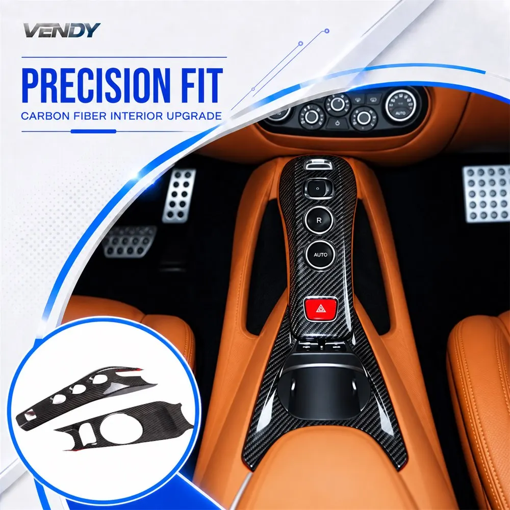 Real Carbon Fiber For Ferrari F12 Berlinetta F152 2013 Cup Holder Panel Cover Trim Modified Parts Accessories