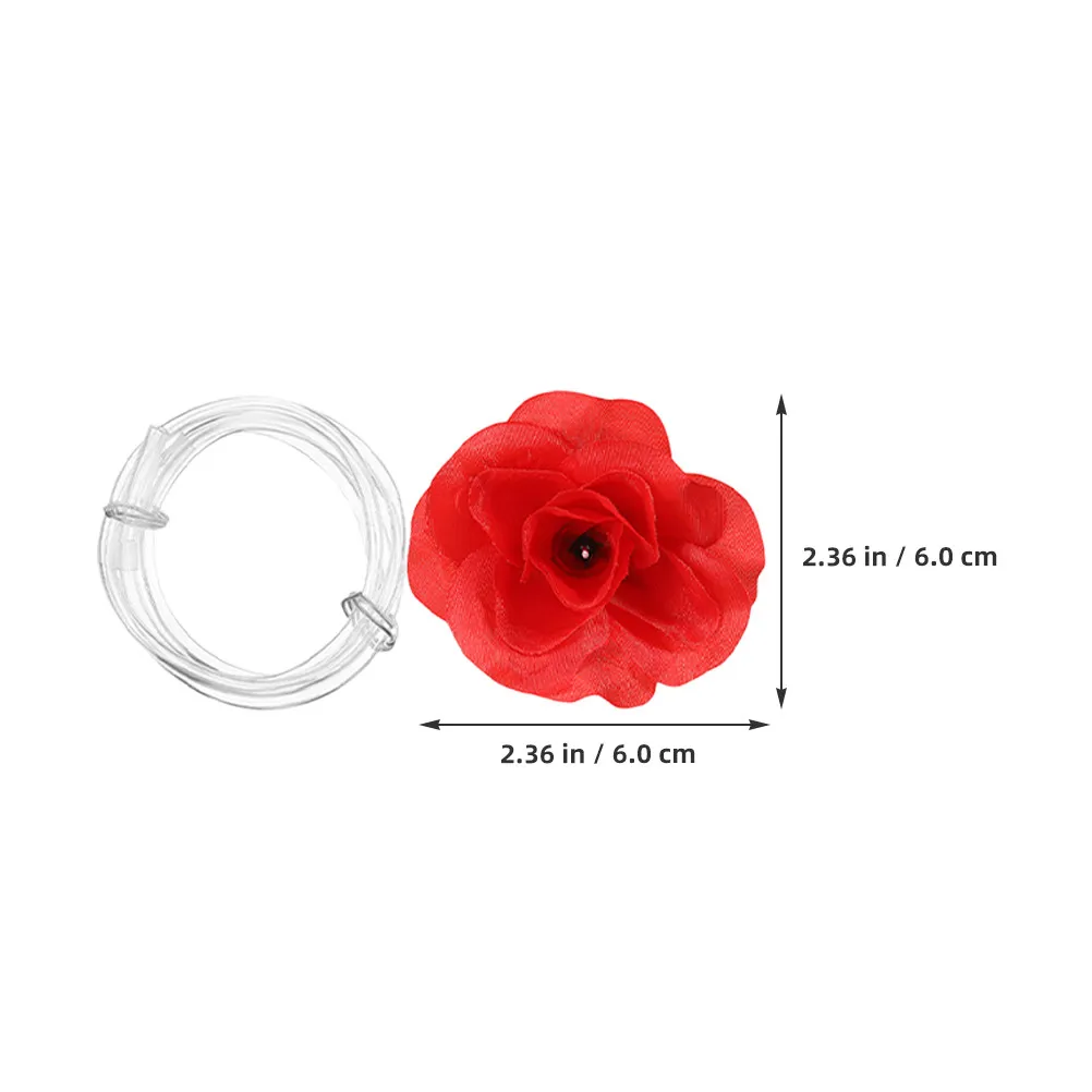 4Pcs Prank Water Red Rose Lifelike Squirting Flower Funny April Fools Day Joke Party Prank Set for Kids Adults