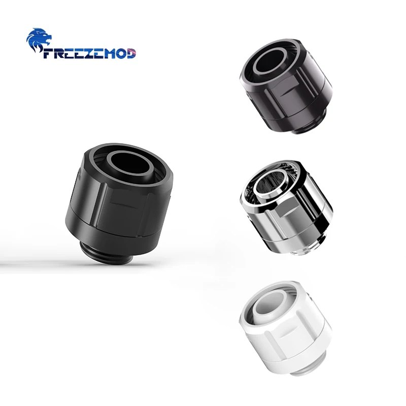 FREEZEMOD PC chłodzenie wodne miękka rurka złączki do węży złącze do 10x13mm/10x16mm czarny srebrny biały GRGKN-H3 GRGKN-B3