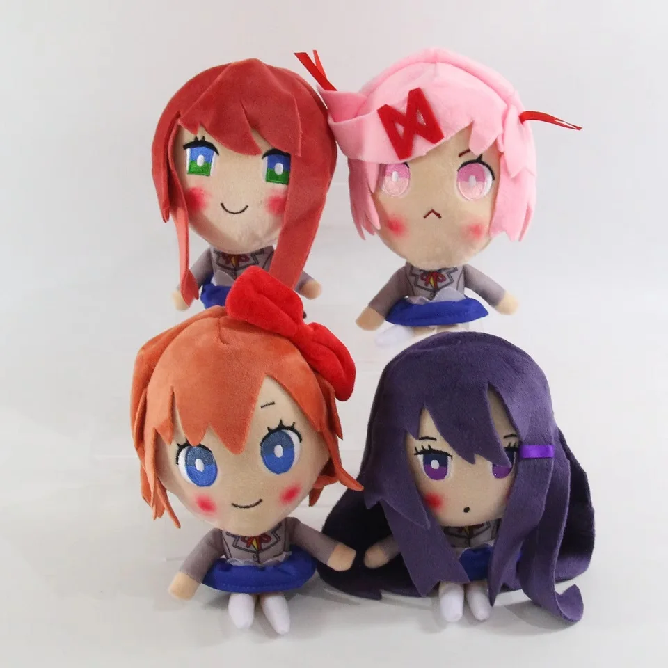 

20cm Doki Doki Heartbeat Literature Club Plush Doll Kawaii Cartoon Anime Sayori Plush Toy Cute Yuri Natsuki Monika Decor Gifts