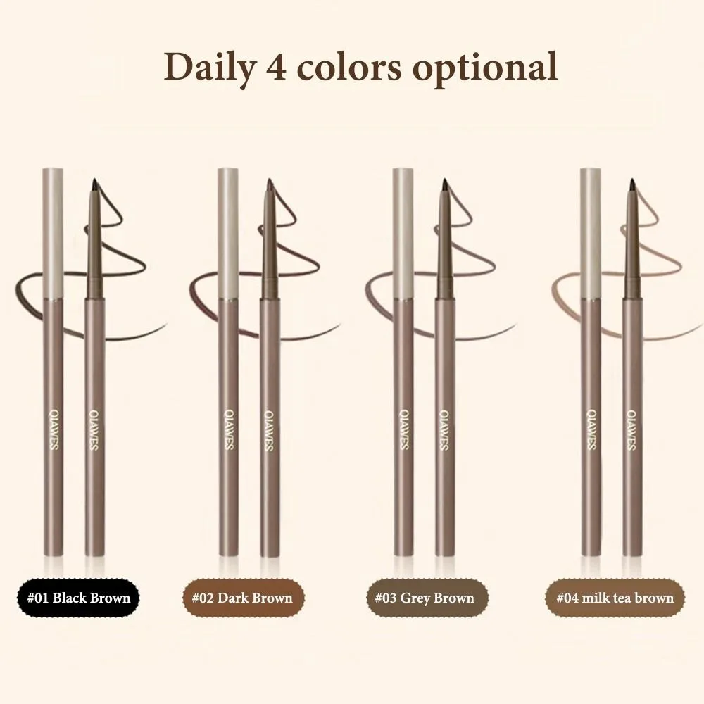 High-quality 2in1 Eyeliner Waterproof Long-lasting Lying Silkworm Gel Pencil Non-Smudge Black Brown Eye Liner Pen for Beginner