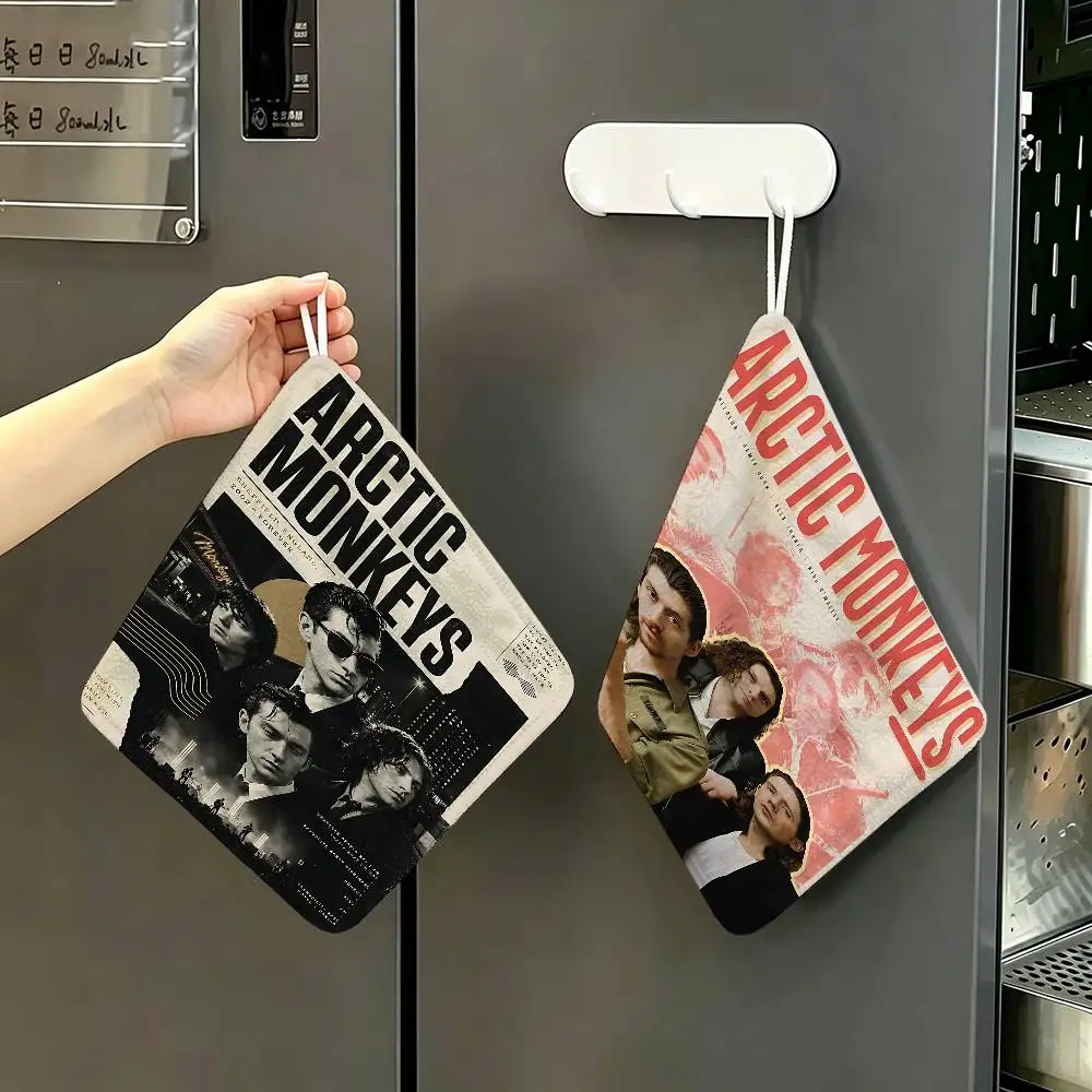 Vintage Arctic Monkeys Rock Band Music Cover Series Art  Polyester Cotton Hand Wiping Towel, Hanging Towel, Quick Dry