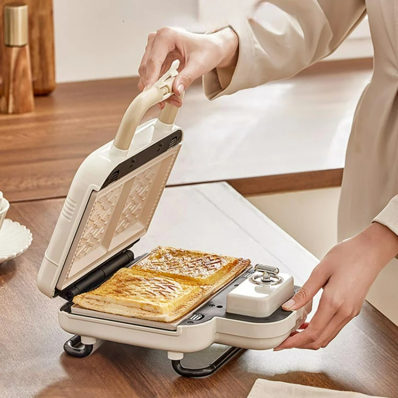 Retro Style Ceramic Baking Tray Double Plate Sandwich Breakfast Machine, Timing Multi-function Waffle Maker ,  Bread Makers