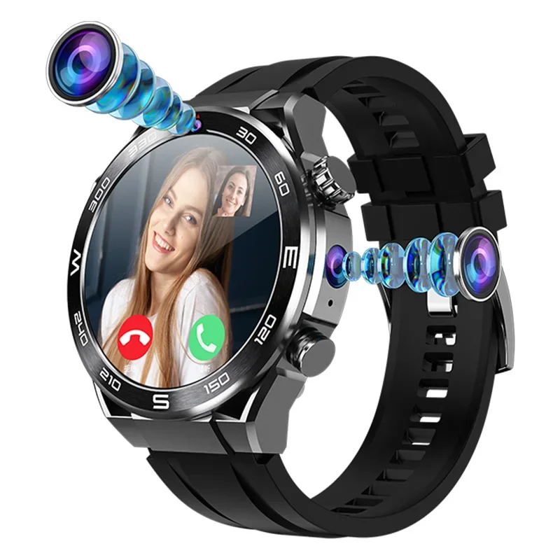 4G Smart Watch B8 1.53inch Amoled Screen HD Camera IP67 Waterproof BT Call Wireless Charging NCF Sports Smartwatch