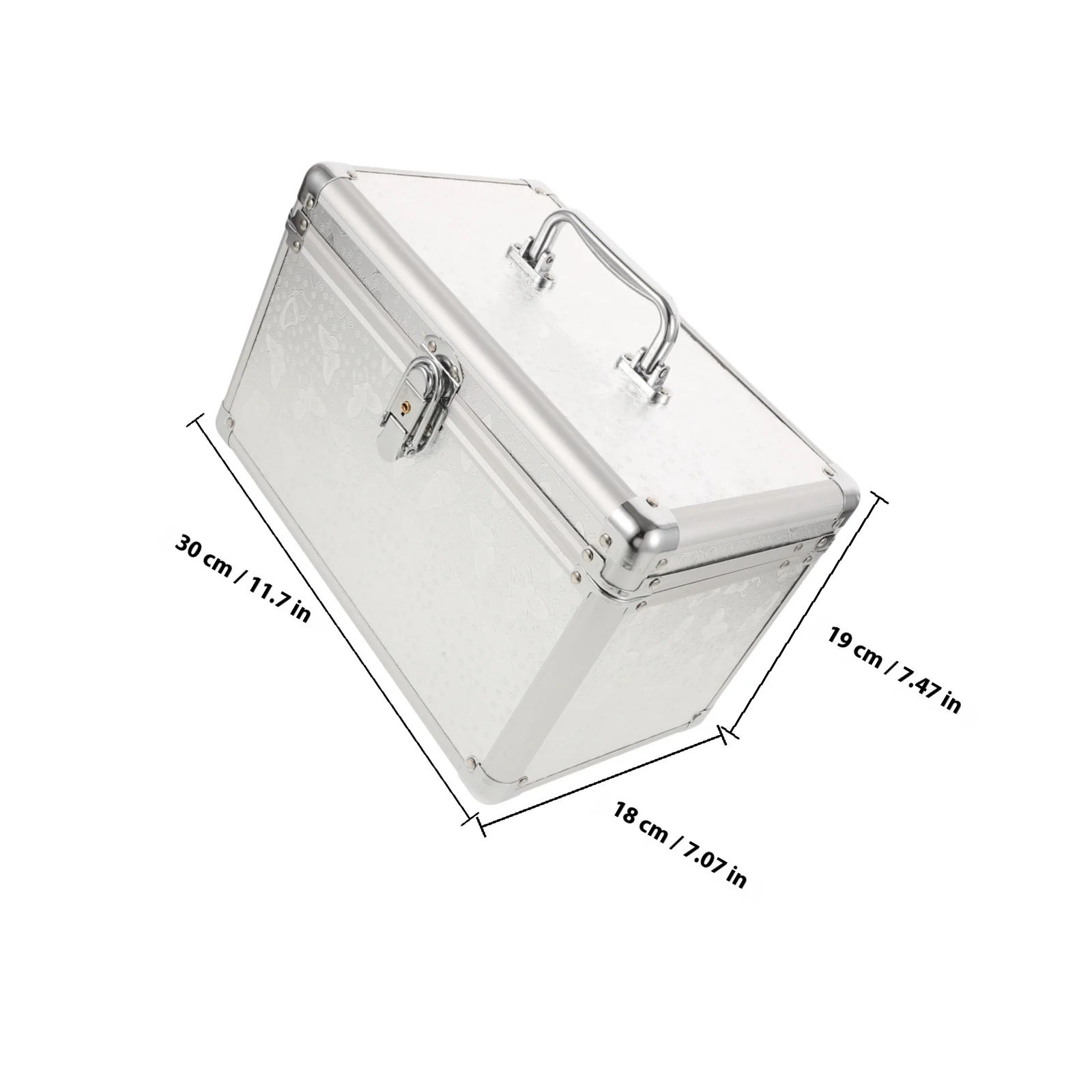 Small Capacity Aluminum Alloy Tool Box Portable Handheld Toolbox Ergonomic Handle Weatherproof Tool Organizer Carrying Box