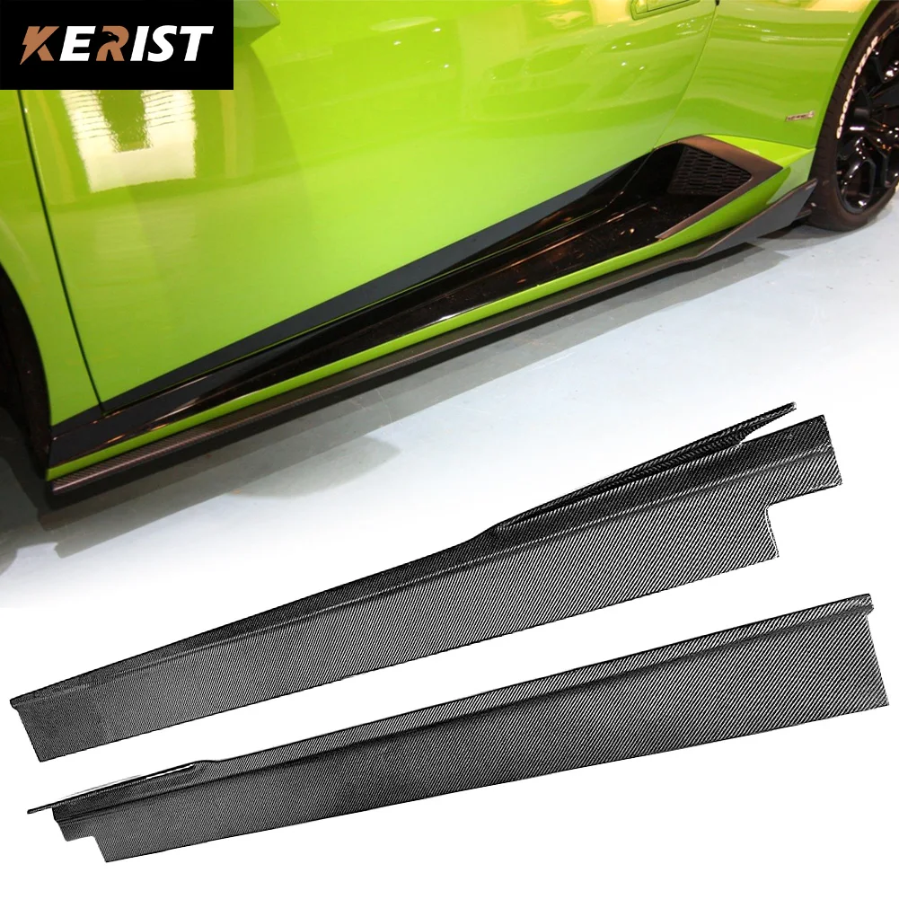 

Carbon Fiber Side Skirts Aprons Bumper Molding Trim case for Lamborghini Huracan LP600 LP610 Coupe 2 Door 14-17 Car Accessories