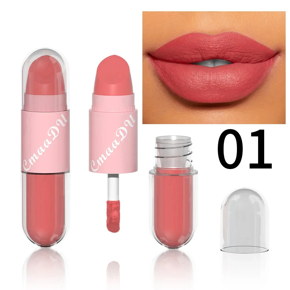 Heallor 18 Colors Lipgloss Lipstick Beauty Lip Gloss LippenstiftTinted Balm 24 Hours Waterproof Makeup