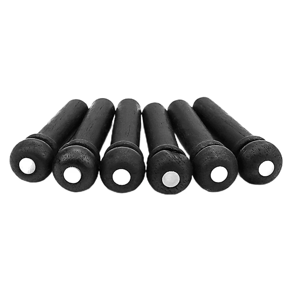 

6pcs String Pin Set Wood Material Durable Replacement Parts Easy Installation Guitar Bridge Pins Accessories For Acoustic