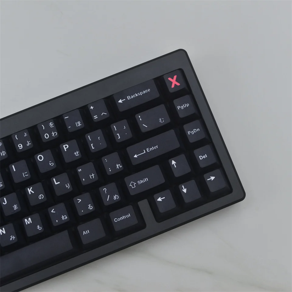 129 Keys GMK Wob Keycaps Cherry Profile Japanese Minimalist Black
