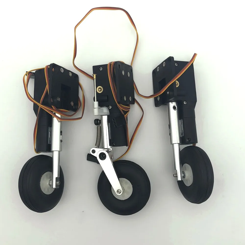 Metal Electric Retract Shock Absorbed Landing Gear CNC DIY For RC Plane Model