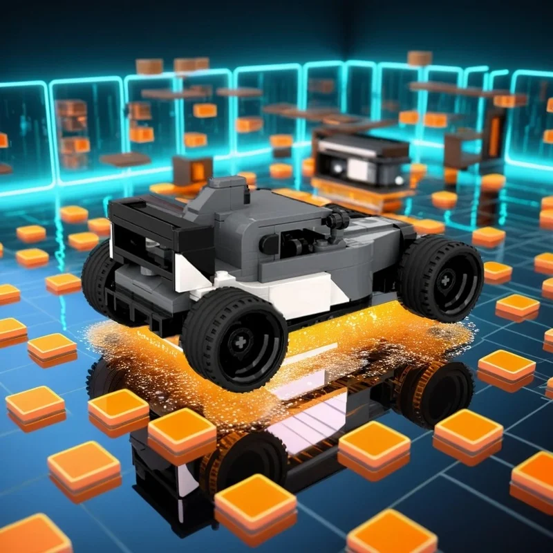 

270PCS MOC City Champions Super Car Classic Pickup Model F132 Beck Technology DIY Creative Assembly Building Blocks Display Gift