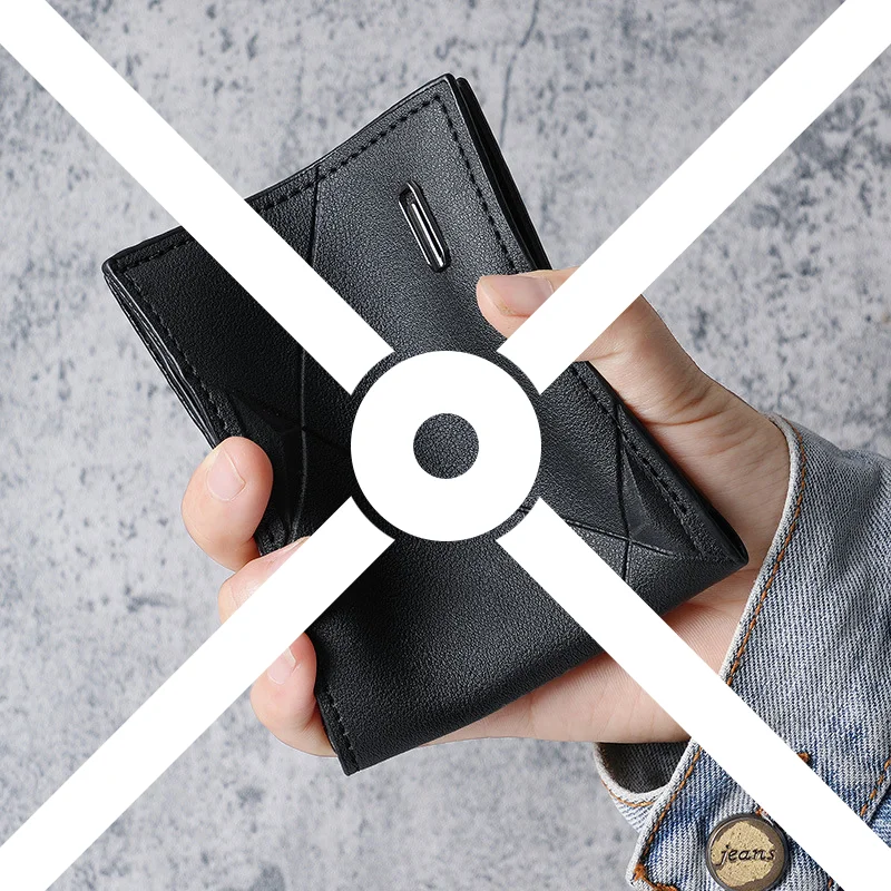 محفظة رجالية من البولي يوريثان قصيرة متعددة البطاقات محفظة نسائية للعملات المعدنية محفظة عصرية غير رسمية للرجال الشباب رقيقة ثلاثة أضعاف محفظة أفقية ناعمة للرجال