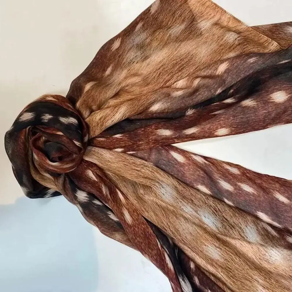 

Элегантный платок-хиджаб с анималистичным принтом, модальная бандана, тонкий универсальный головной убор, шаль для женщин