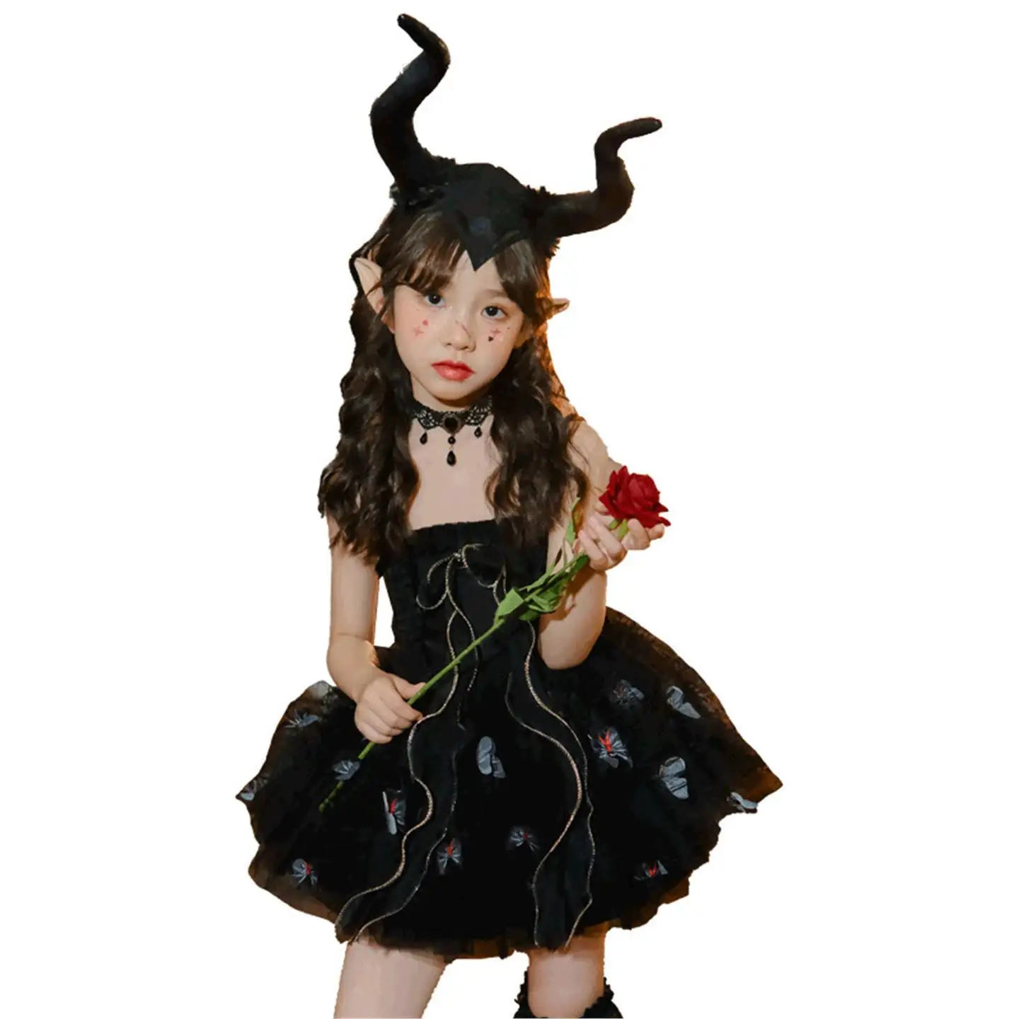 loween Costume per bambini Fata Dr Matrimonio Ragazza Strega Cosplay Bambini Faion ow Outfit Materiale PU