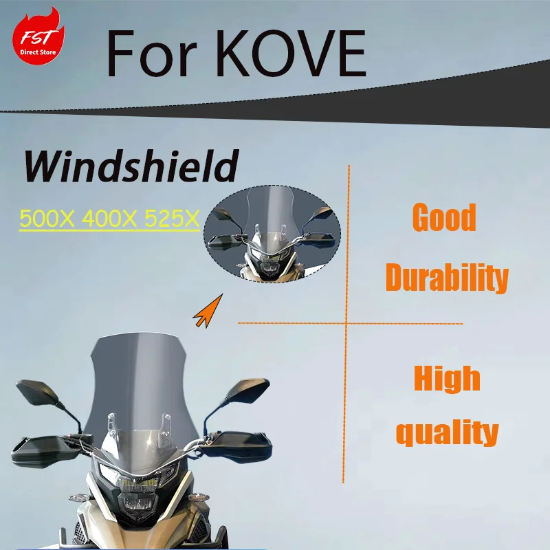 

Heightened Windshield for Kove 500X 400X 525X Motorcycle, New Style Transparent Front Wind Deflector